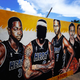 Illustration for article titled Someone Already Defaced LeBrons Face On A Miami Heat Mural